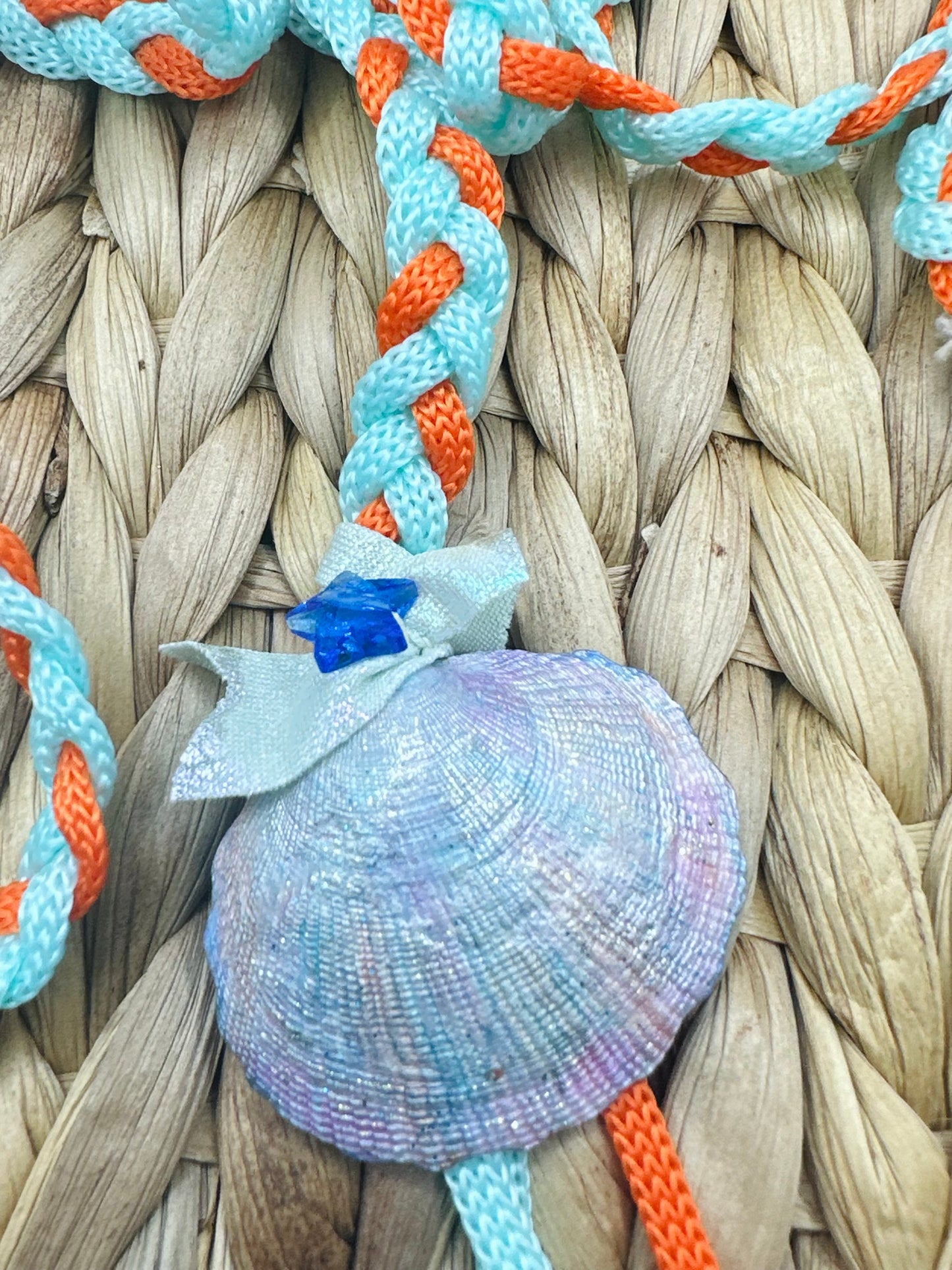 Hand made necklace - cords and sea shells
