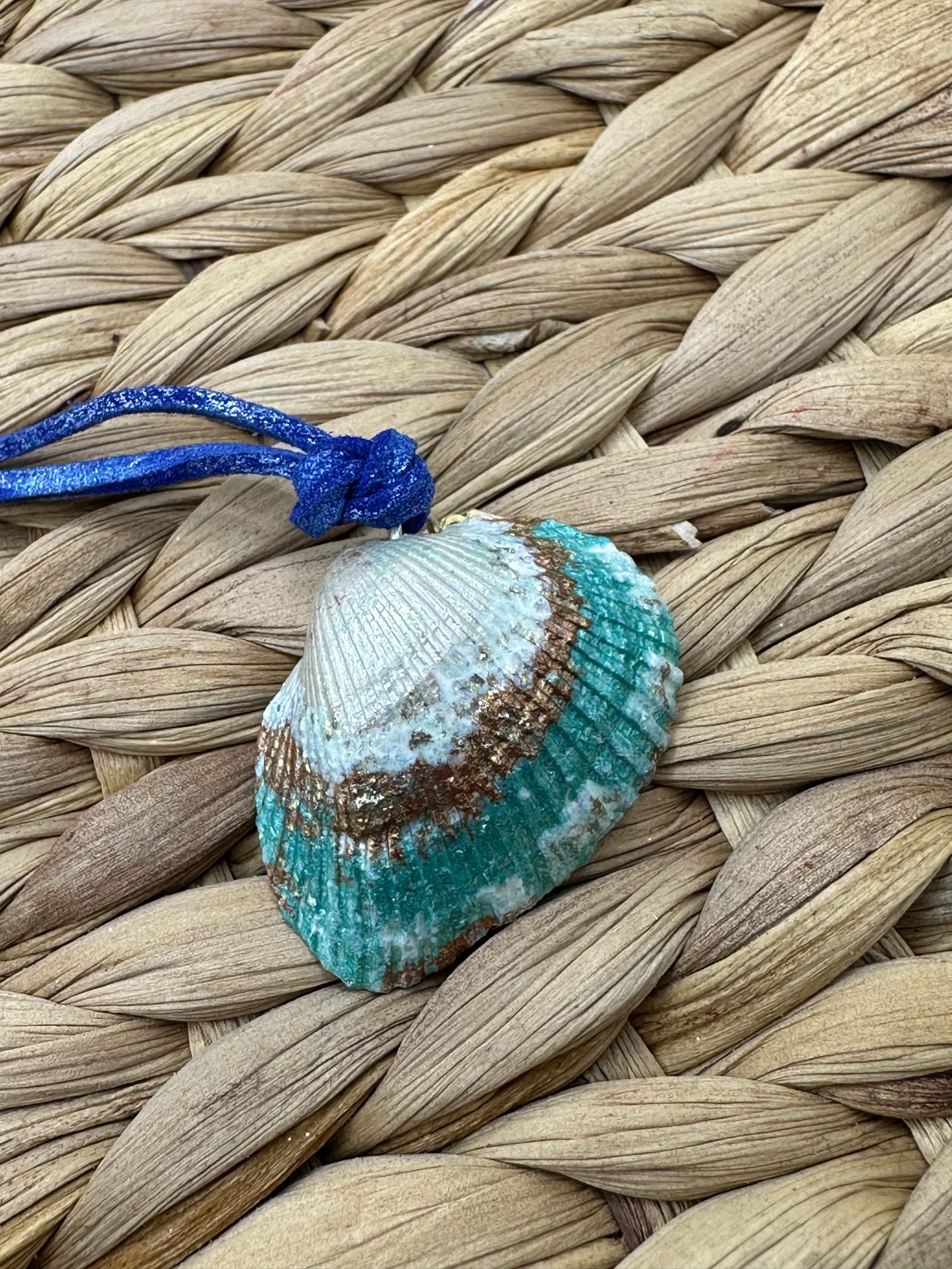 Hand made necklace - Leather plus sea shell