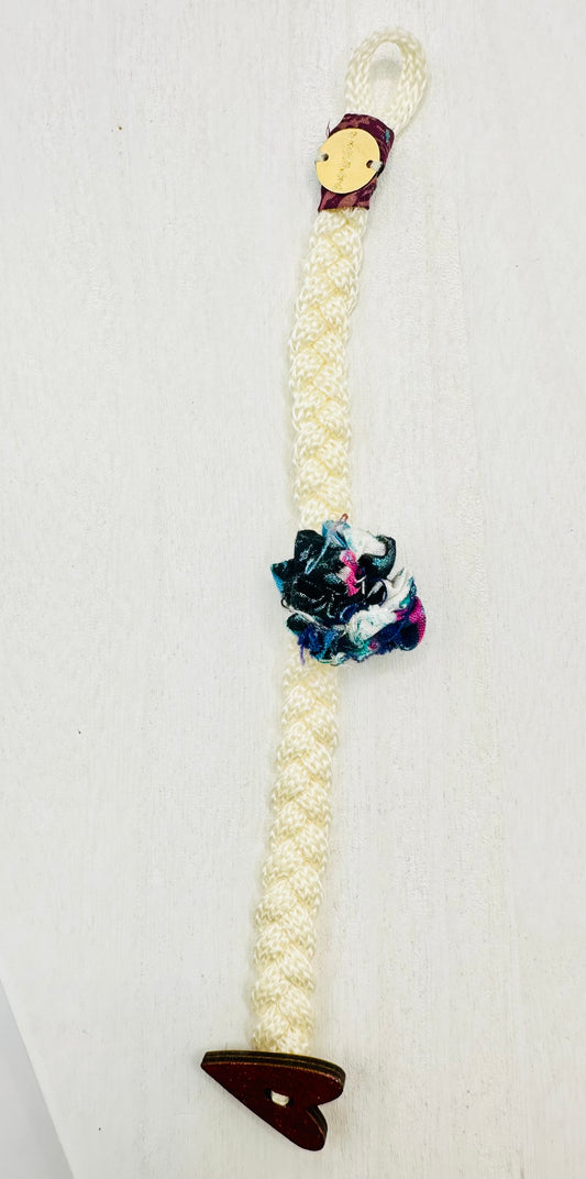 Hand made bracelet - cord and flower