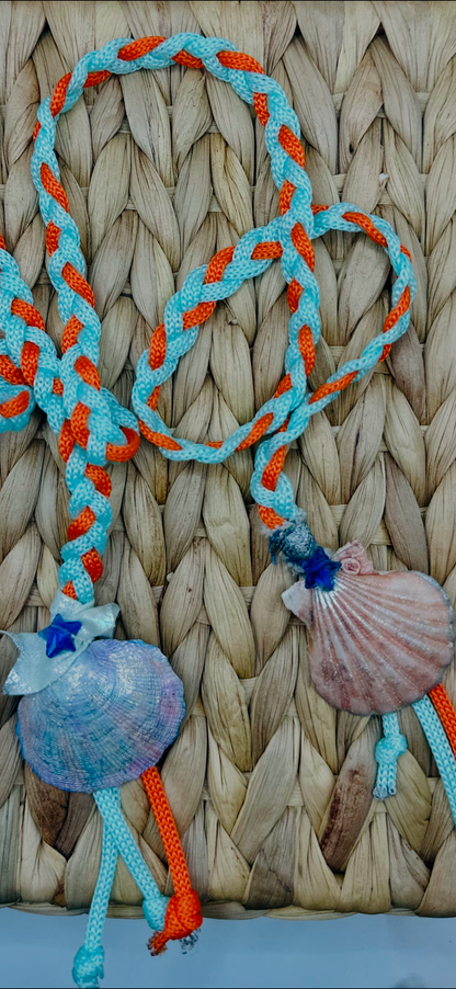Hand made necklace - cords and sea shells