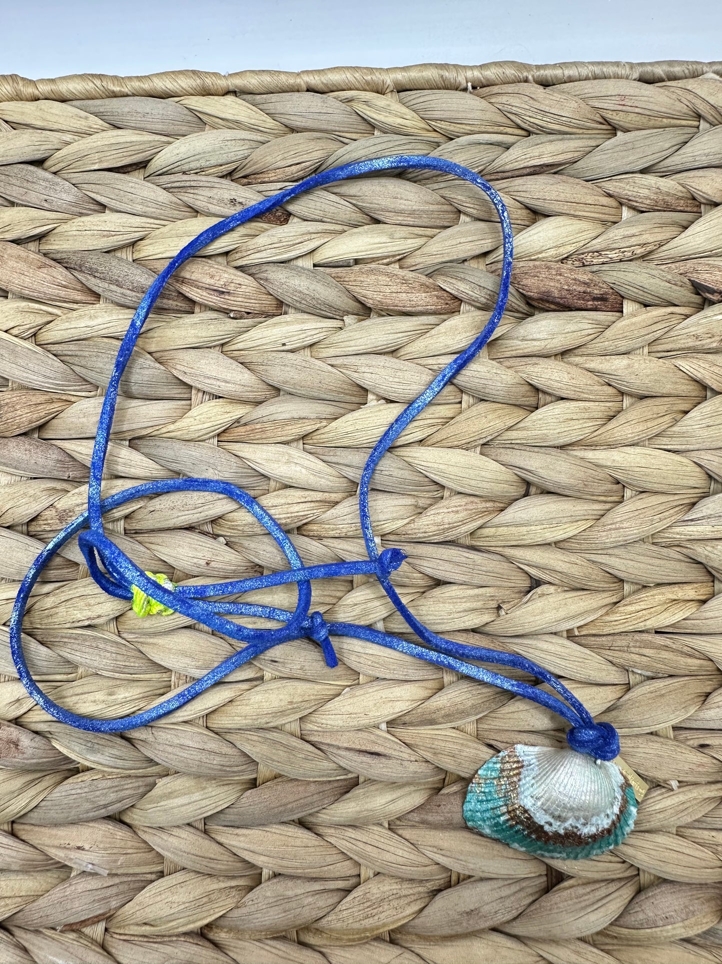 Hand made necklace - Leather plus sea shell