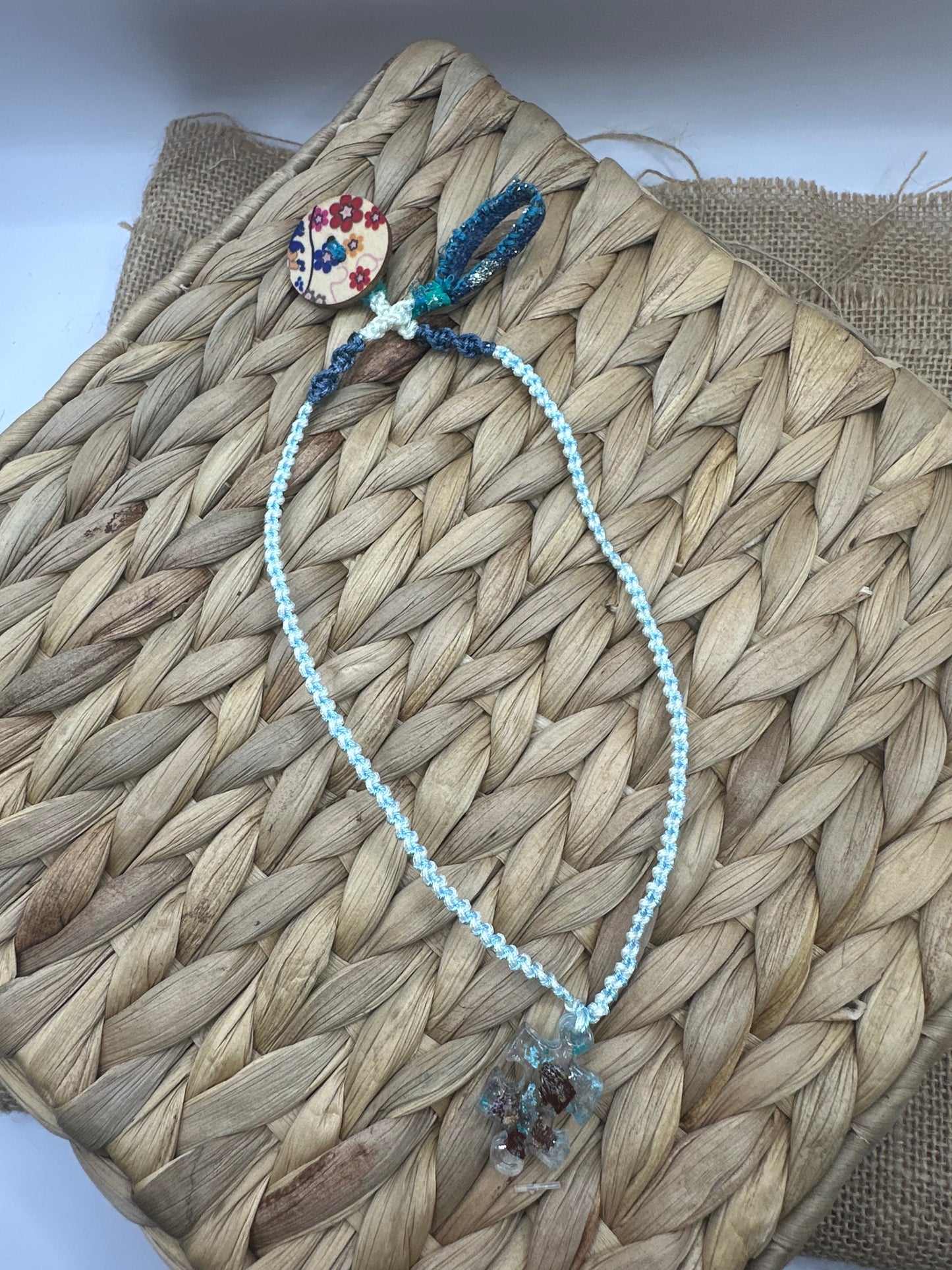 Hand made necklace-Resin puzzle