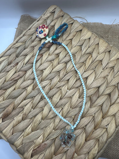 Hand made necklace-Resin puzzle