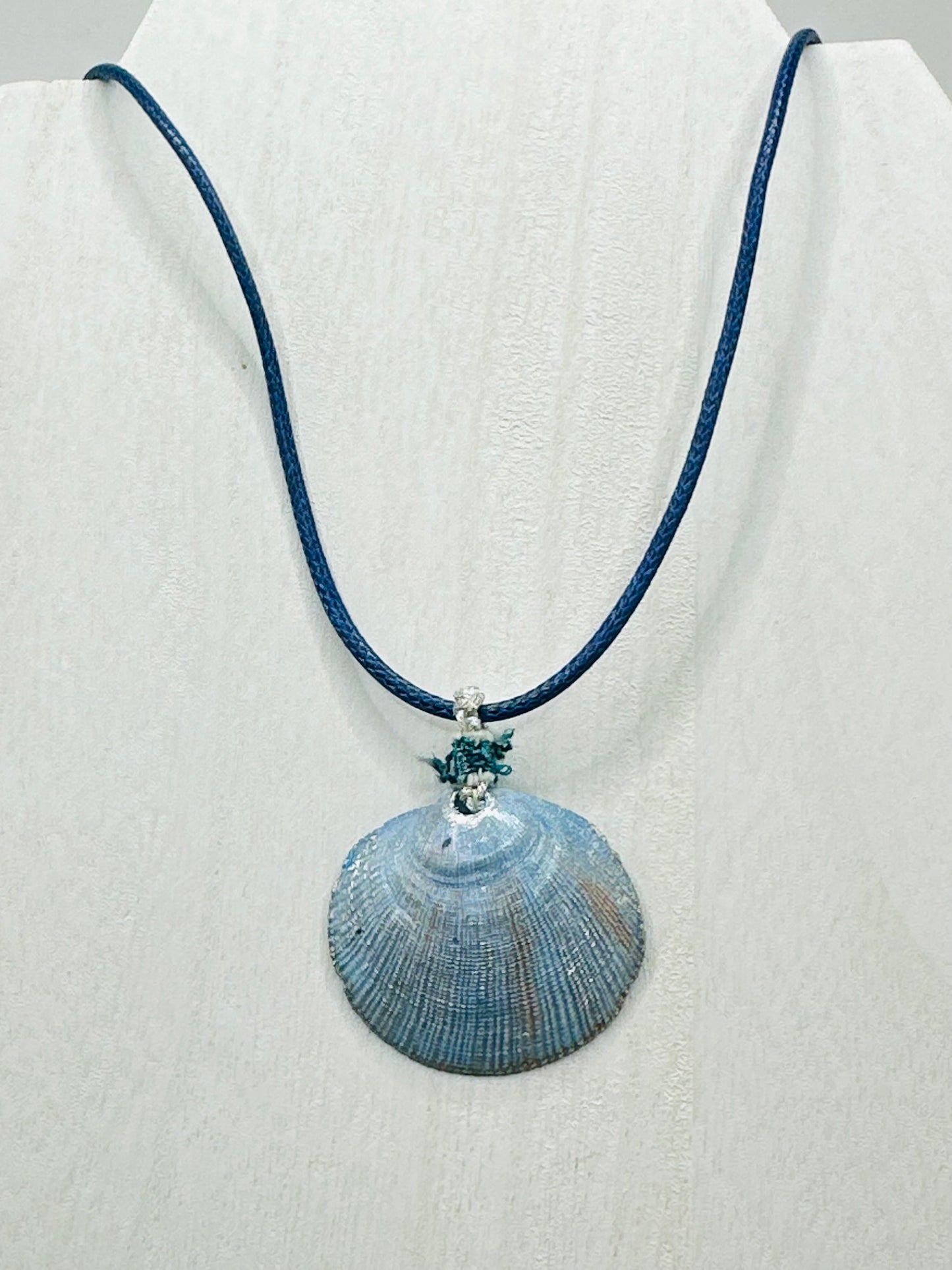 Hand made necklace - Sea shell Blue so blue