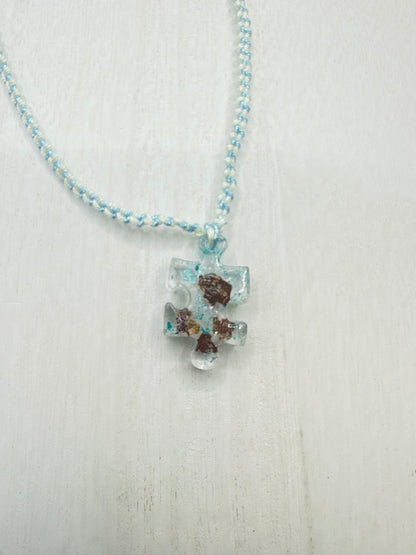Hand made necklace-Resin puzzle