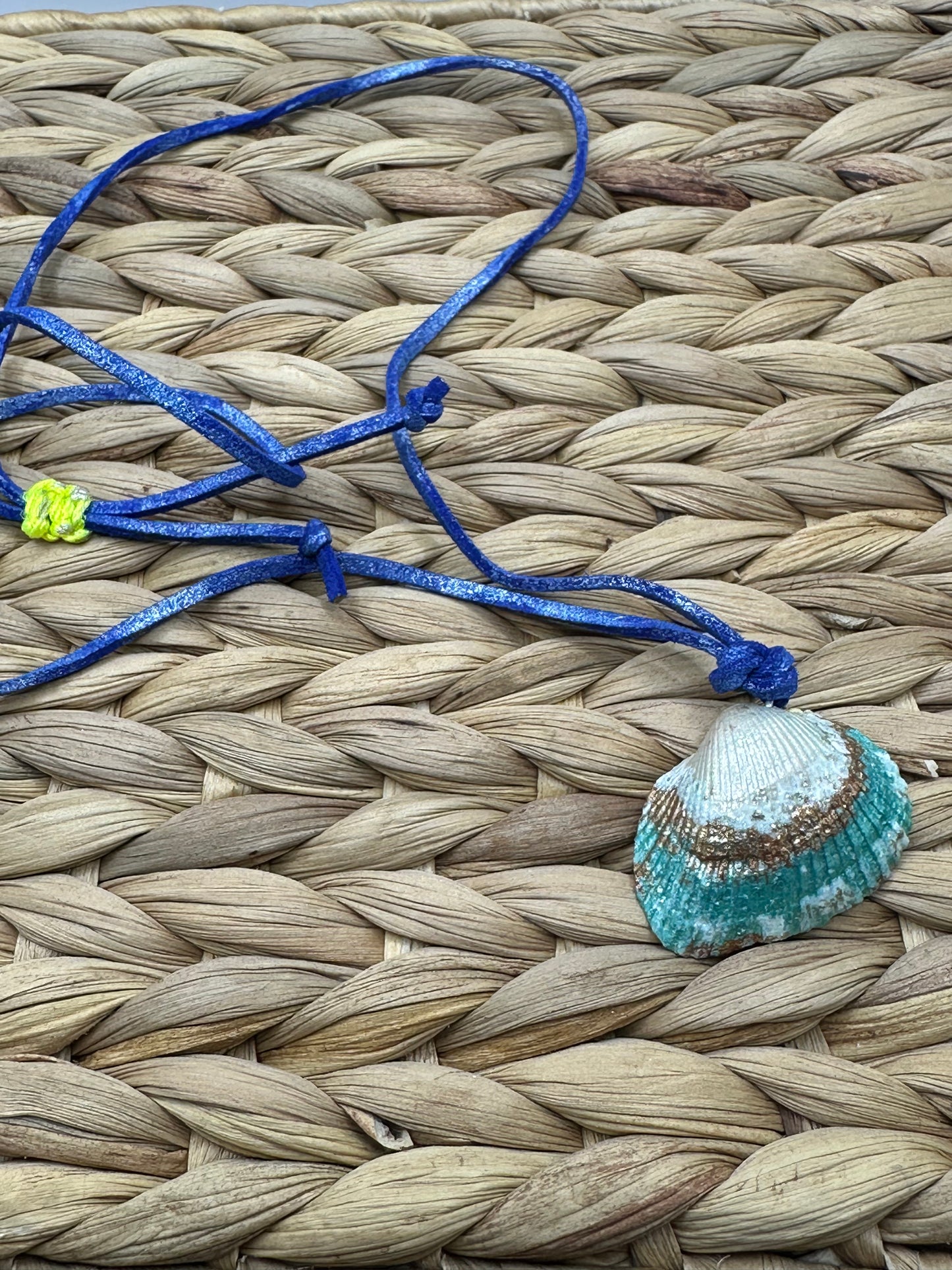 Hand made necklace - Leather plus sea shell