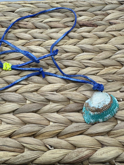 Hand made necklace - Leather plus sea shell