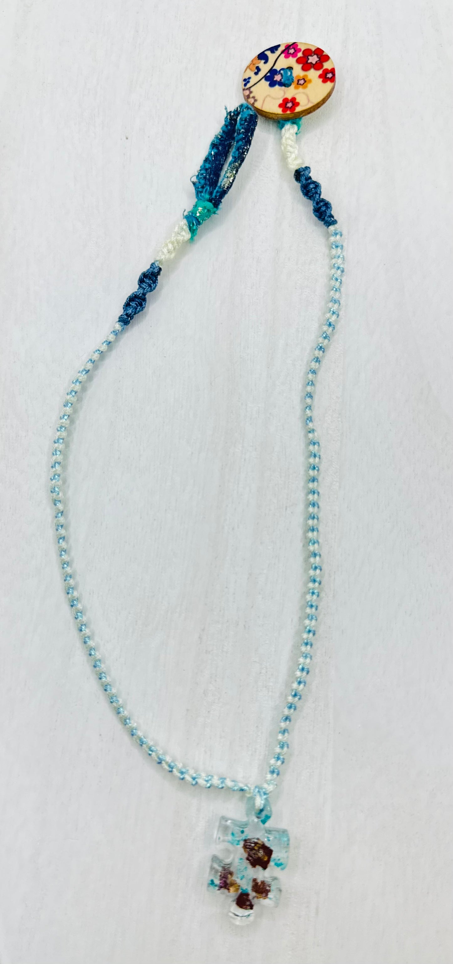 Hand made necklace-Resin puzzle