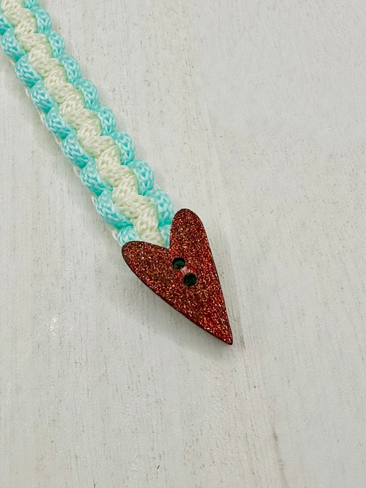 Hand made bracelet - Macrame cord with heart