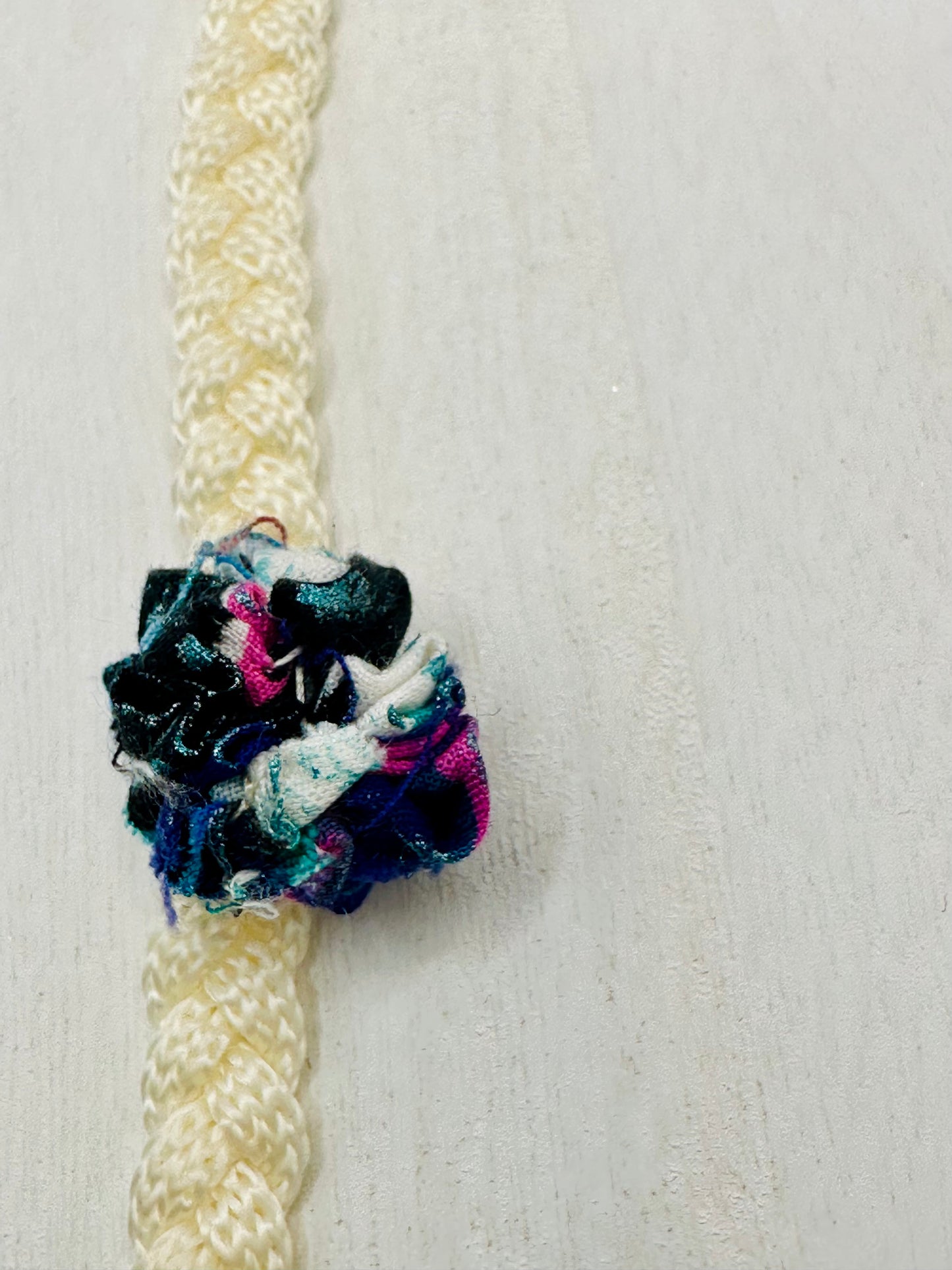 Hand made bracelet - cord and flower