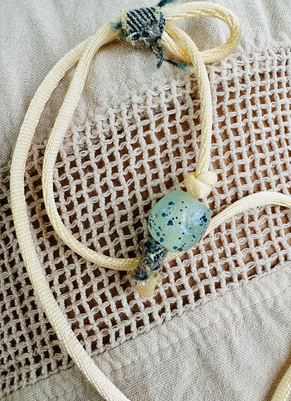 Hand made necklace - sea shell and satin cord